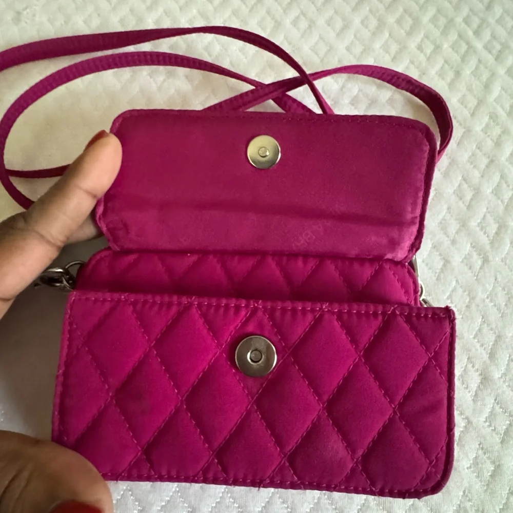 Vera Bradley Quilted Crossbody Bag - Fuchsia - Picture 3 of 8